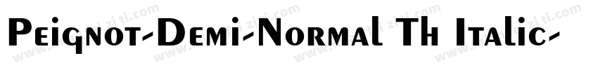 Peignot-Demi-Normal Th Italic字体转换
